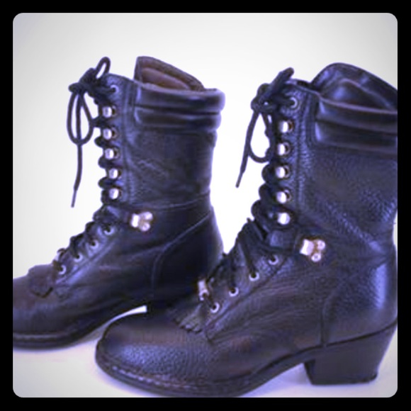 double h women's lace up boots